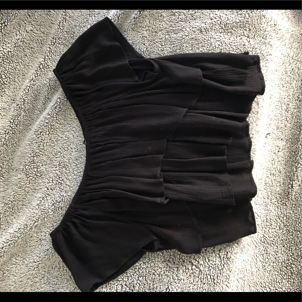 Black off shoulder blouse